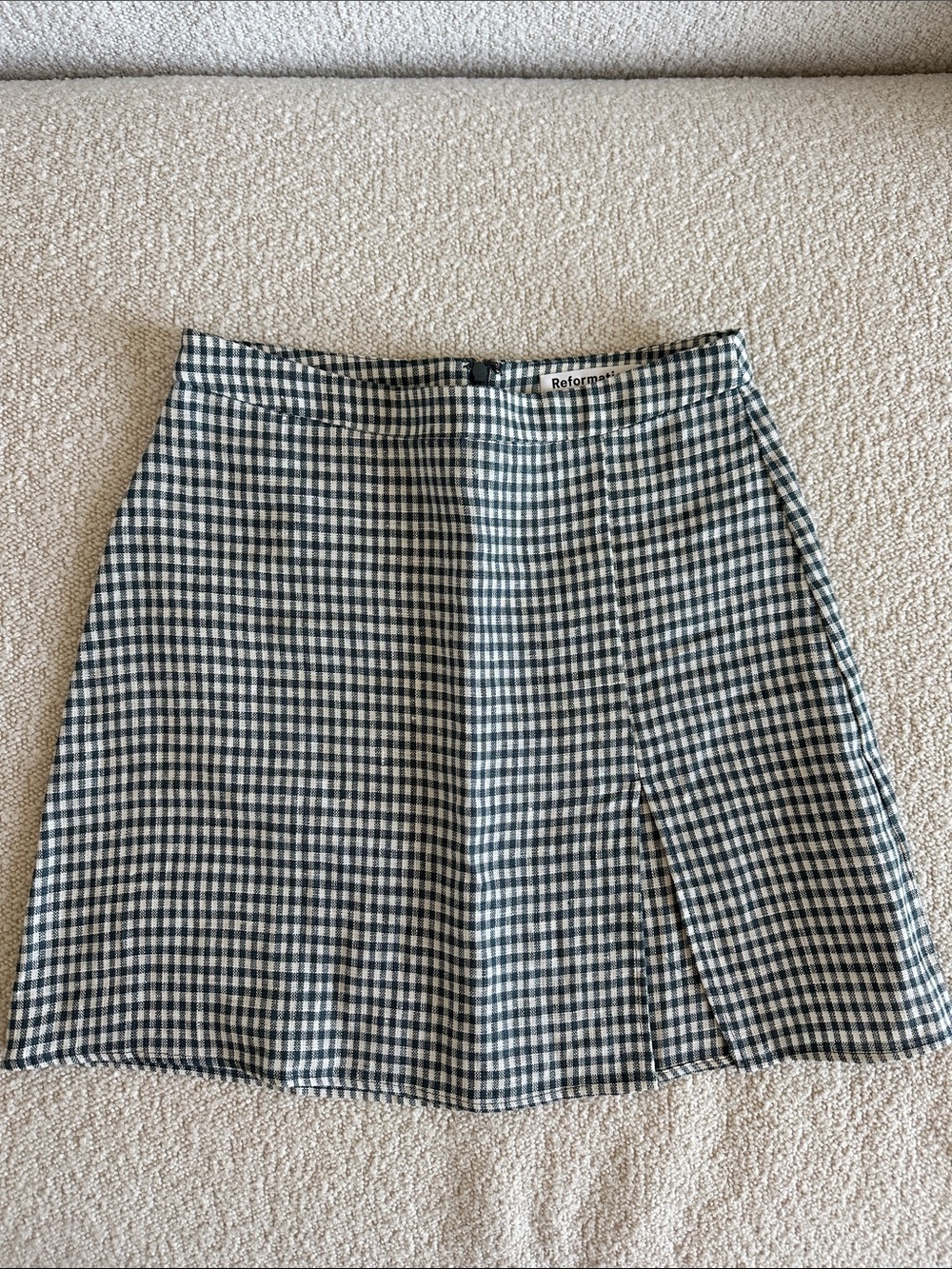 Reformation Gingham Mini Skirt